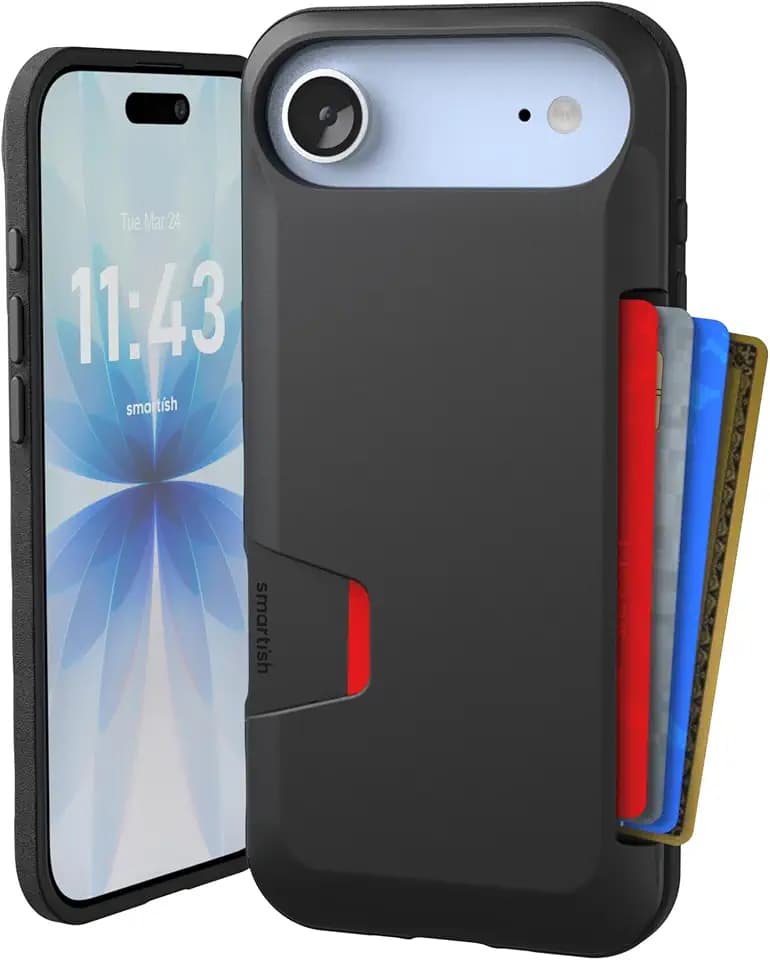 Smartish iPhone Air Wallet Case, Card Holder, Wallet Slayer Vol 1, Black