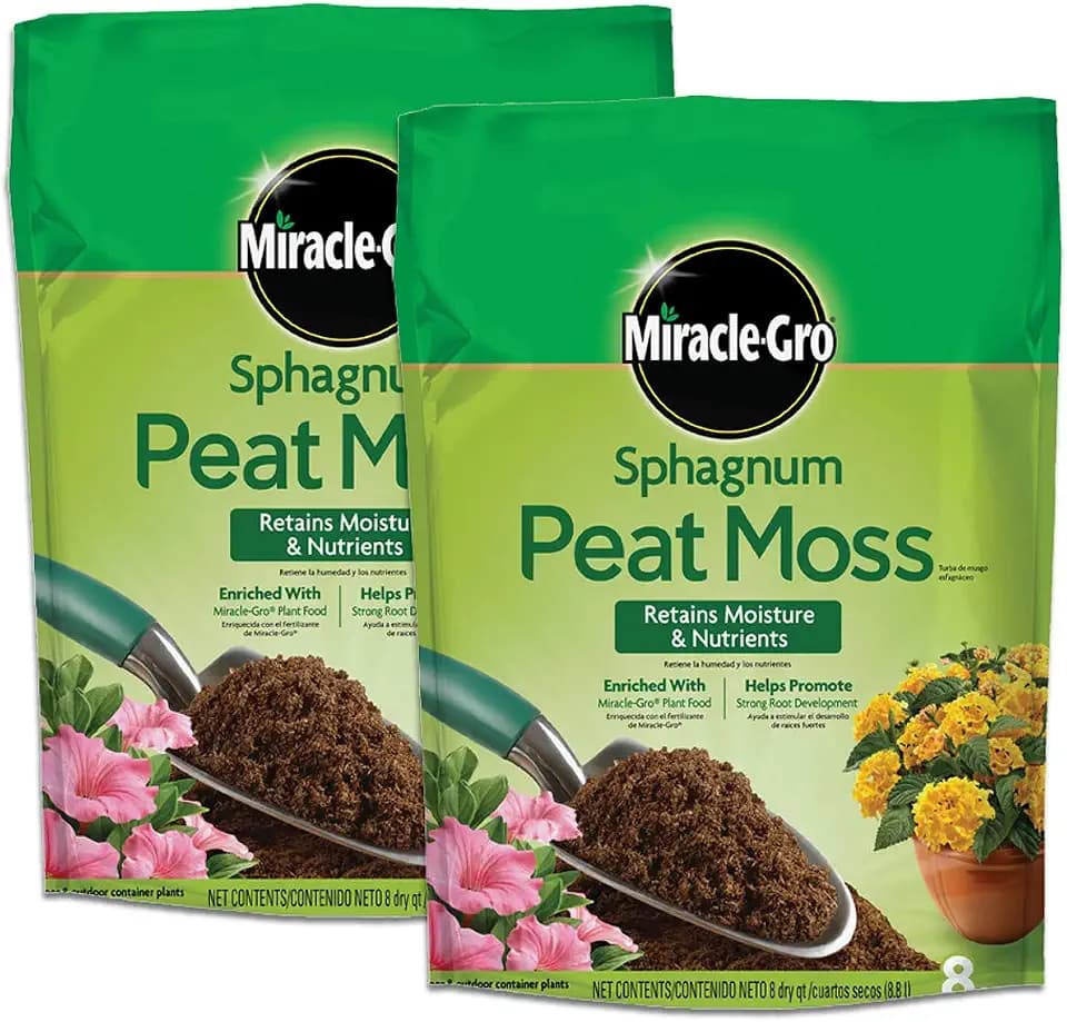 Miracle-Gro Sphagnum Peat Moss, 8 qt. (2-Pack)