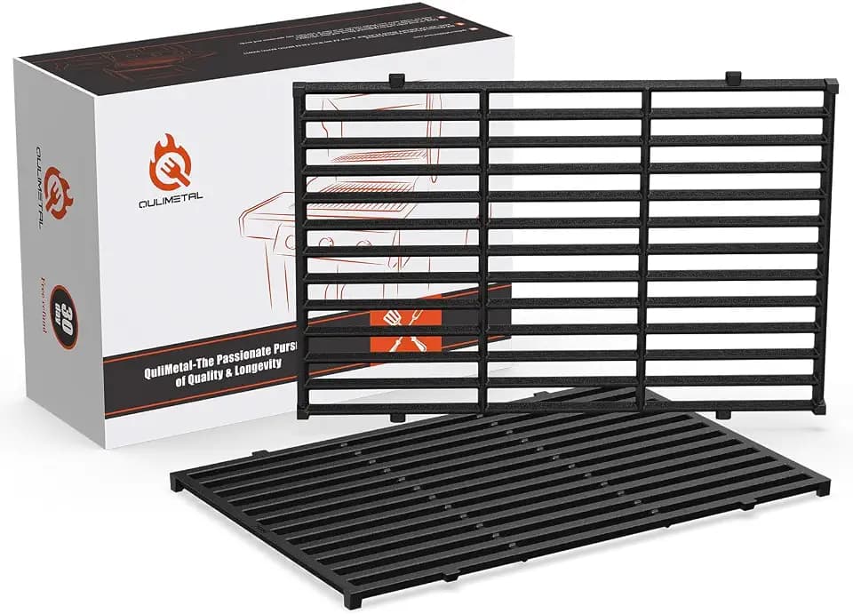 QuliMetal 7638 7639 Grill Grates Replacement for Weber Spirit 300 Series,Grill Parts for Spirit E/S310 E/S315 320 330 SP320,Spirit 700,Genesis 1000-3500,Gold & Silver B/C Gas Grill