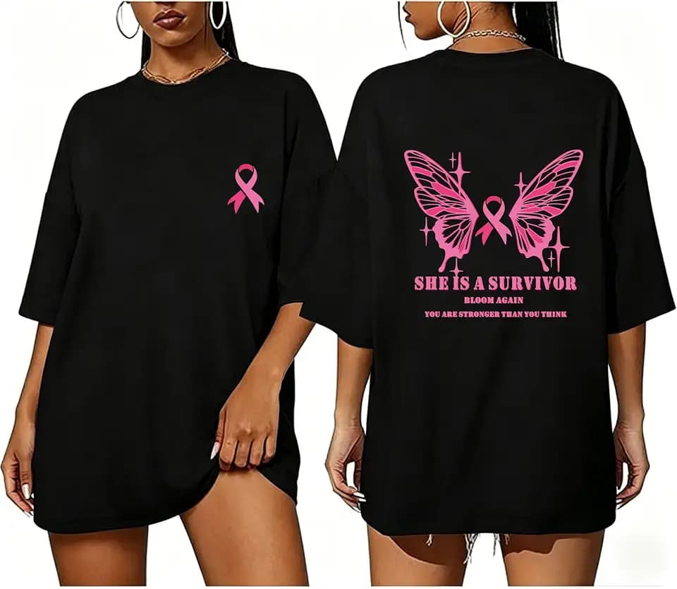 Breast Cancer Shirts for Women Breast Cancer Awareness Shirt Cancer Survivor Shirt Short Sleeve Tops