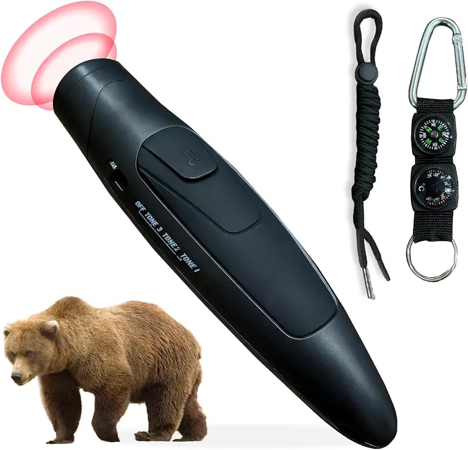 Electronic Bear Horn with Compass & Thermometer to Scare Bears