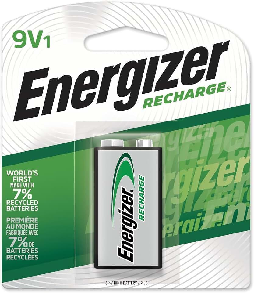 Energizer Recharge Universal Rechargeable 9V Batteries, 1 Pack