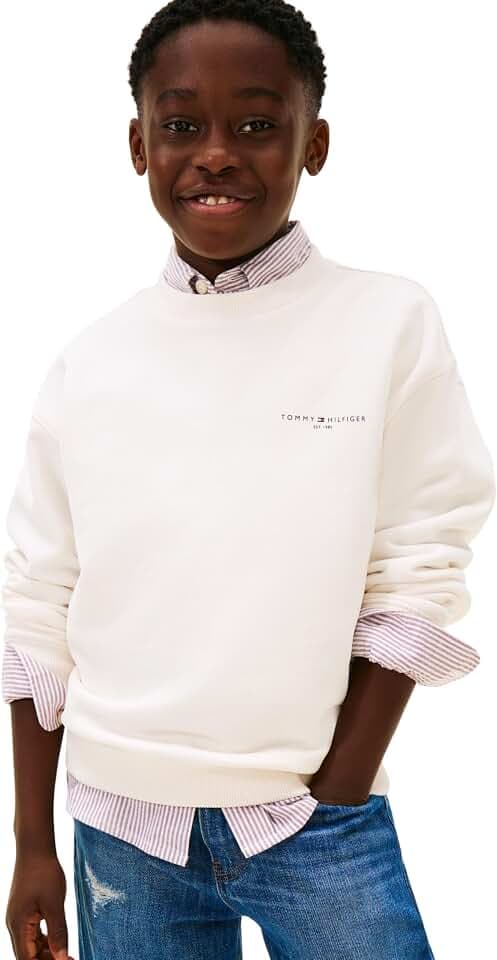 Tommy Hilfiger Unisex Kinder Mini Corp C-Neck Sweatshirt Ks0ks00665 Pullover-Sweatshirt (1er Pack)