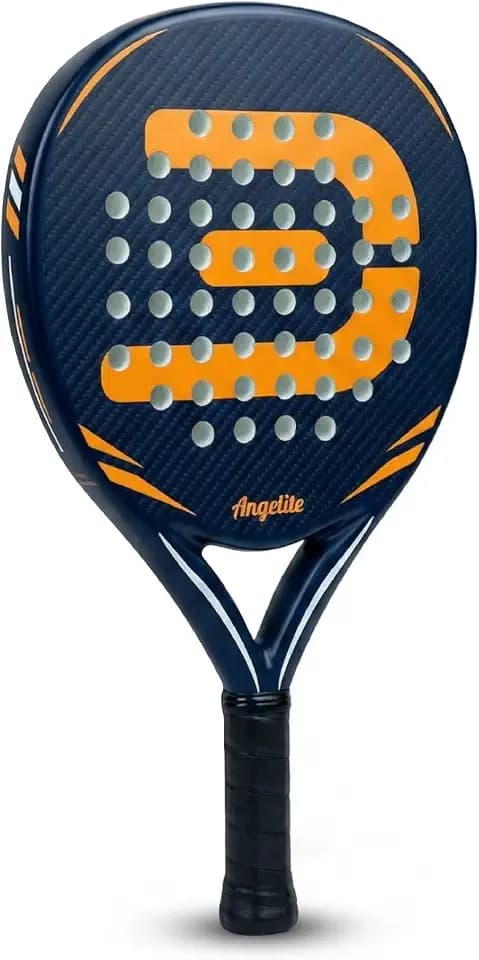 Padel Schläger von Angelite mit 2 Jahren Garantie | 360 g Leichter und robuster Carbonfaser-Rahmen, Glasfaser-Oberfläche und FlexCore Eva-Schaum für maximale Kontrolle