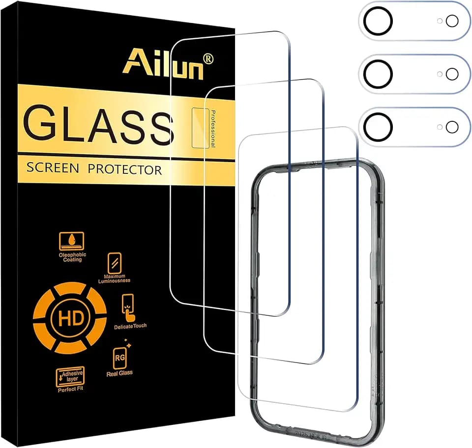 Ailun Screen Protector + Camera Lens Protector for iPhone Air, 3+3 Pack