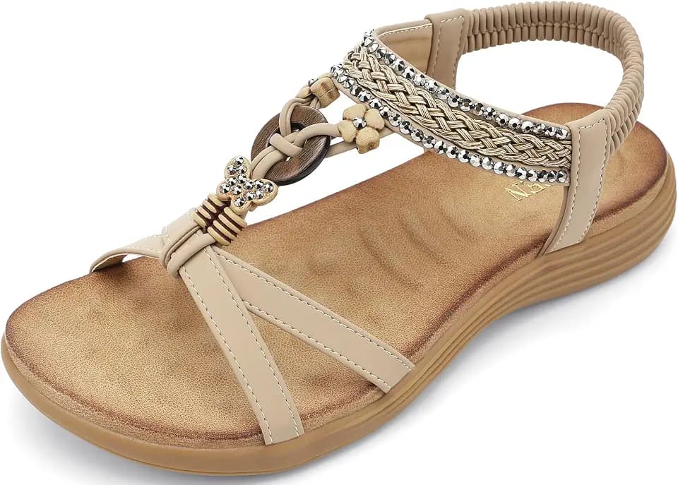UBFEN Womens Bohemian Flat Sandals