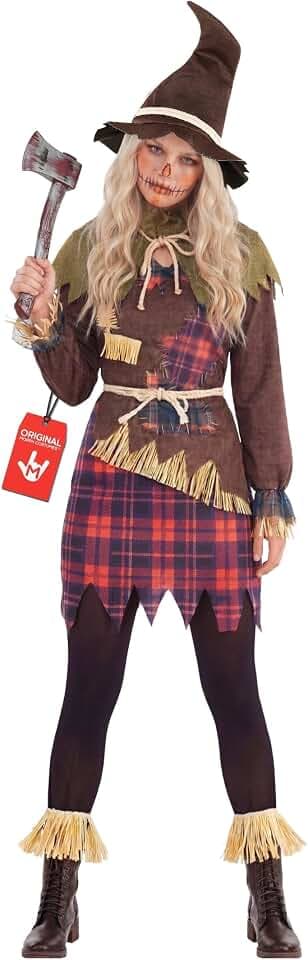 Morph Vogelscheuche Kostüm Damen, Gruseliges Halloween Kostüm Damen