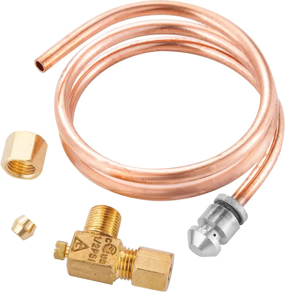 Gas Pilot Tube 3/16' OD X 20' Copper Pipe with 2065643 Pilot Valve