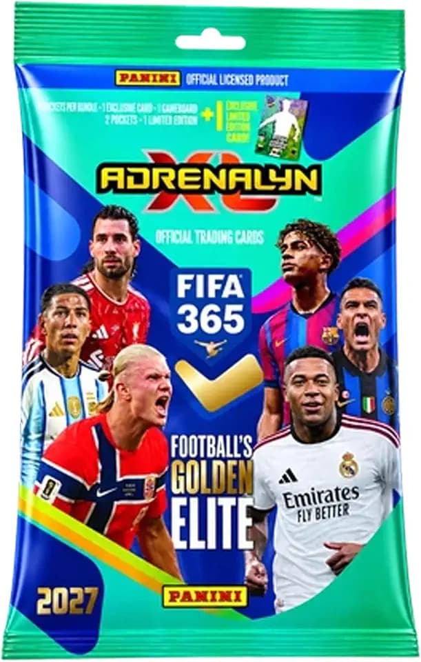 Panini FIFA 365 Adrenalyn XL 2027 Starter Set – Sammelordner, 4 Booster, 4 Limited Edition Cards + Exklusive Lamine Yamal Limited Edition