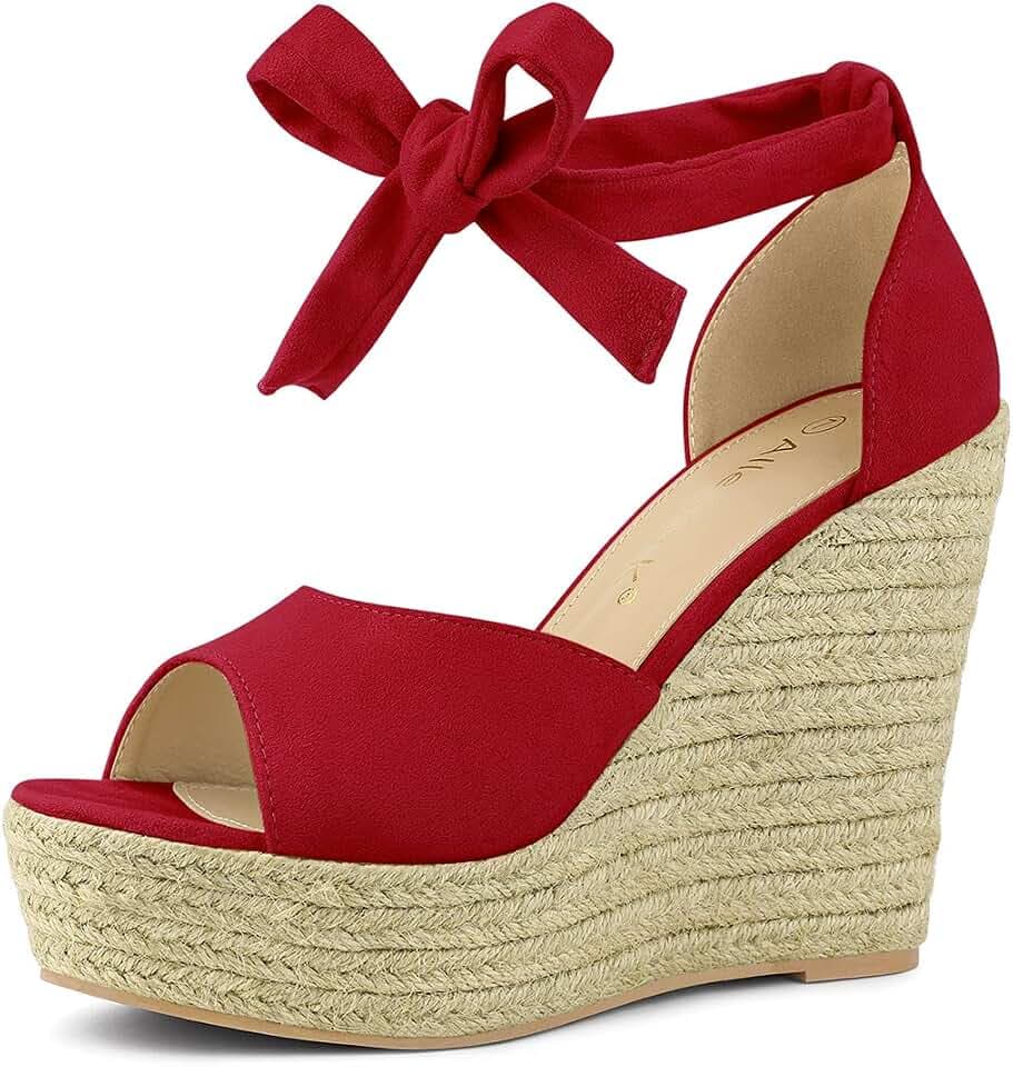 Allegra K Damen Knöchelriemen Espadrilles