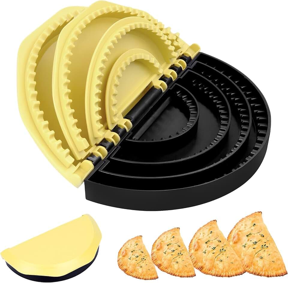 Meetory Tortilla Sealer - 4-in-1 Quesadilla Makerfor 4"/6"/8"/10", Flip Wrap Tortilla Make for Burritos, Tacos, Dumplings and Calzone Dishwasher Safe Crimper for Easy Storage