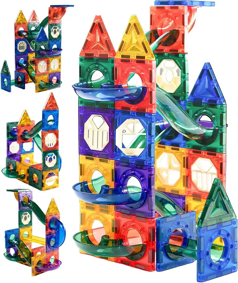 Magnetbausteine Kugelbahn Kleine Größe Marble Run 60 Teile
