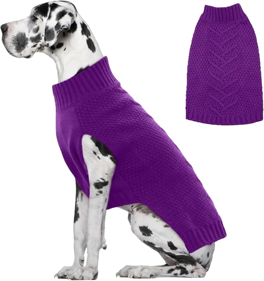 IECOii Big Dog Sweater, XXXXL Dog Sweaters for Extra Large Dogs