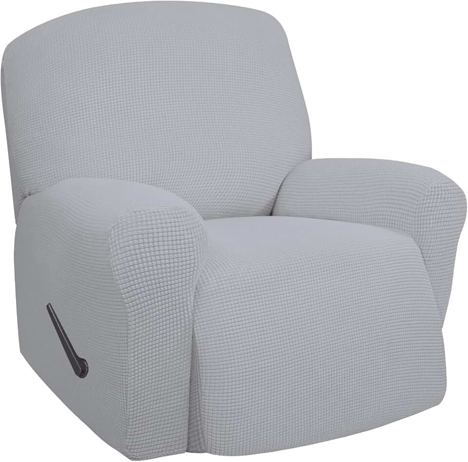 Easy-Going Oversized Recliner Chair Cover Stretch Sofa Slipcover Silver Gray