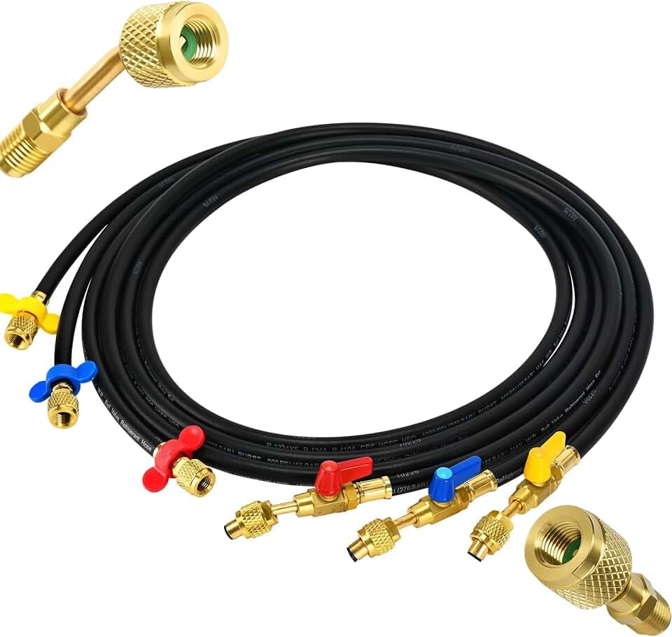 Newly Upgraded 1/4" A2L Refrigerant Hose Kit, for R-32/R-454B/R-134A/R-410A