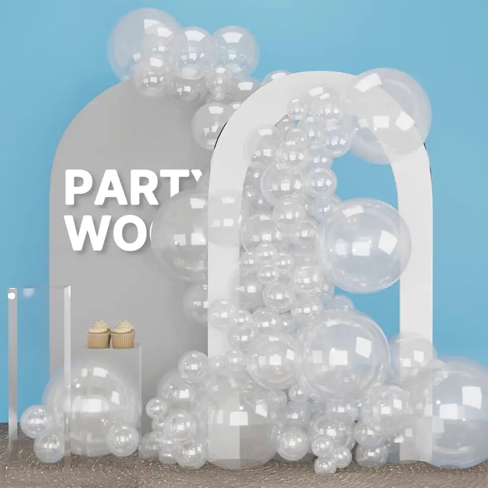 PartyWoo Clear Balloons 100pcs Different Sizes of 18 12 10 5 Inch