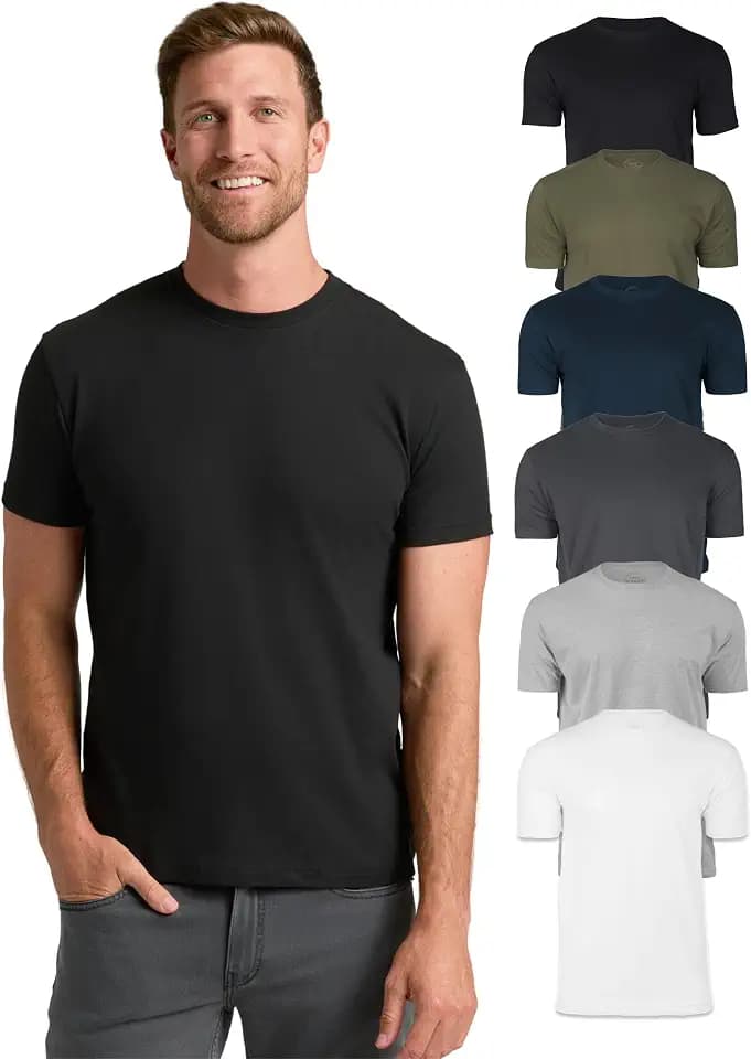 True Classic Mens T-Shirts – Short Sleeve Crew Tall, Variety (6-Pack), 2XL