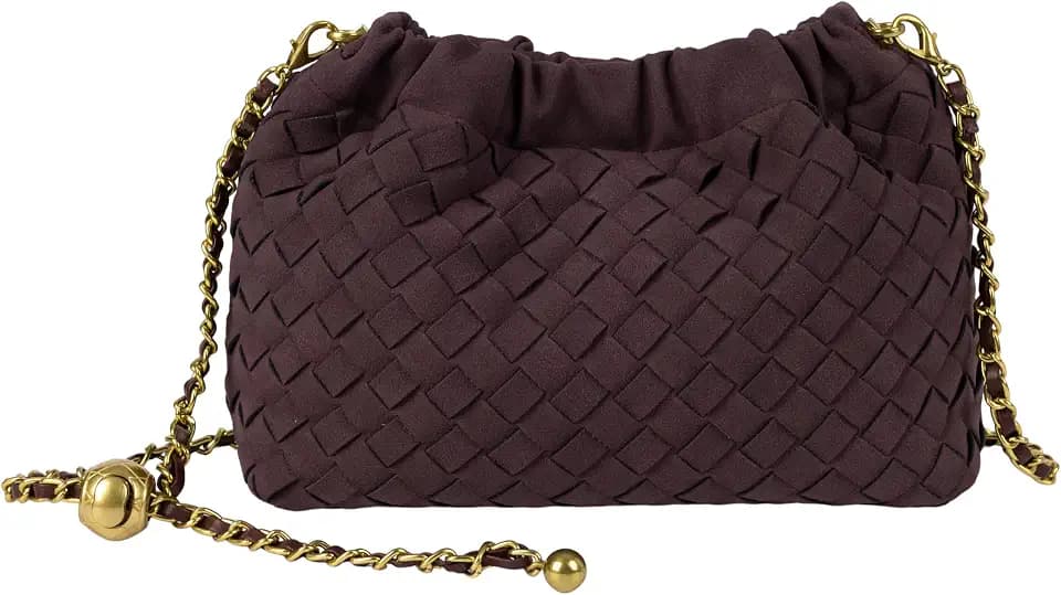 Joryin Woven Women's Crossbody Bag & Evening Purse, Trendy Dumpling Clutch & Hobo Cloud Shoulder Bag Trendy Dumpling Clutch