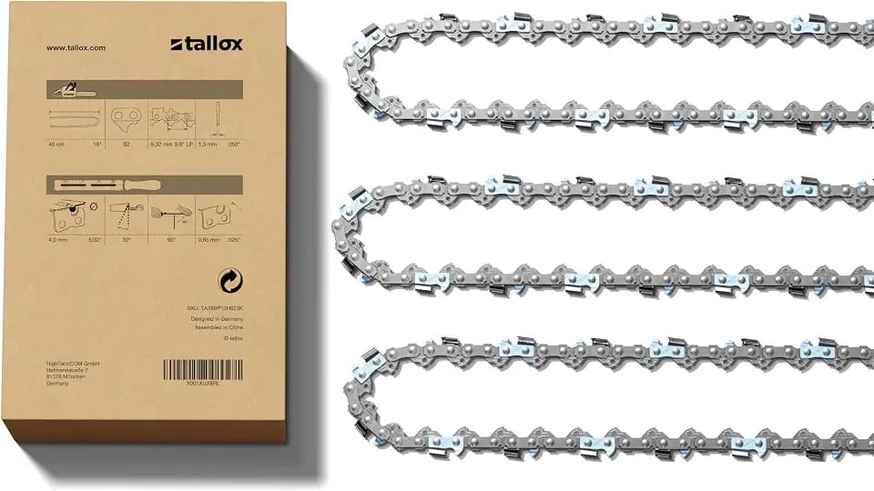 3 tallox Sägeketten 3/8" 1,3 mm 62 TG 45 cm Schwert