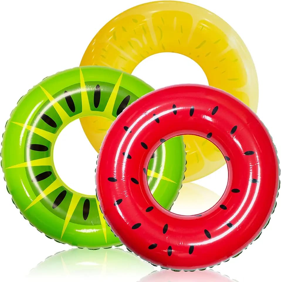 JOYIN 3 Pack Aufblasbarer Schwimmreifen mit Glitzern 32.5"/82.55cm, Schwimmring, Sommer Wasser Schwimmreifen groß, Pool Floats Spielzeug für Schwimmbad-Partydekorationen, Strand, Outdoor Partyzubehör