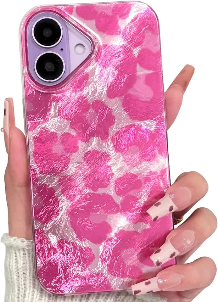 Lovmooful for iPhone 17 Case Cute Leopard-Light Pink