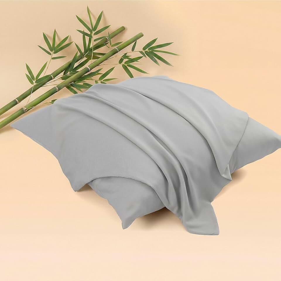 Sonive Kissenbezüge 65x65 2er Set Weiche Kissenhülle aus Bambusfaser