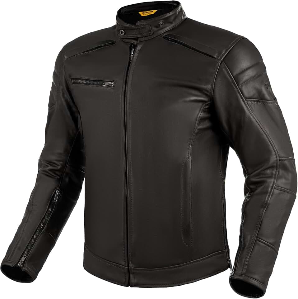 SHIMA Blake Motorrad Jacke Herren mit Protektoren Leder Sommer Schutzjacke Stadt