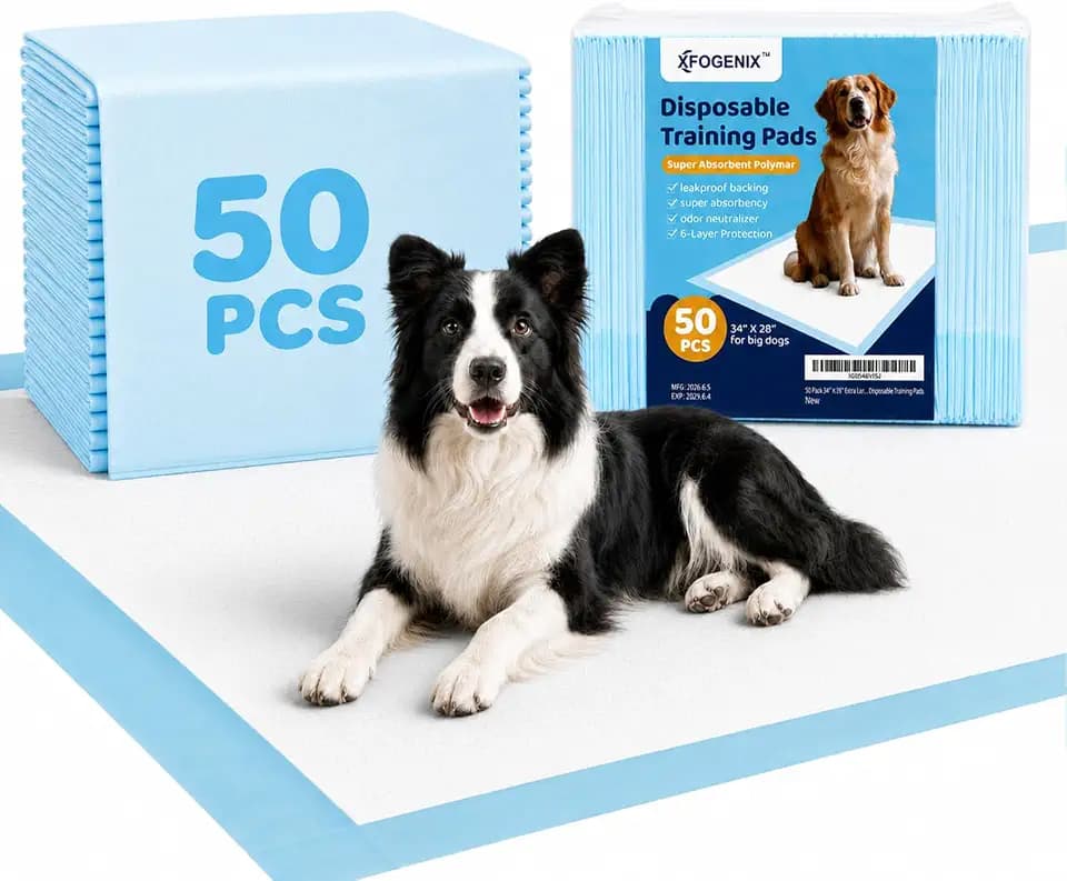 50 Count Puppy Pads, Extra Large 34"×28" Dog Pee Training Potty Pads
