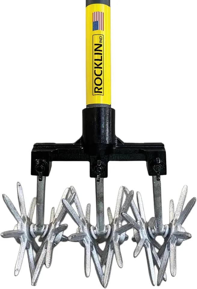 Rocklin™ Rotary Cultivator, 2X Steel Tines, 60" Long Handle