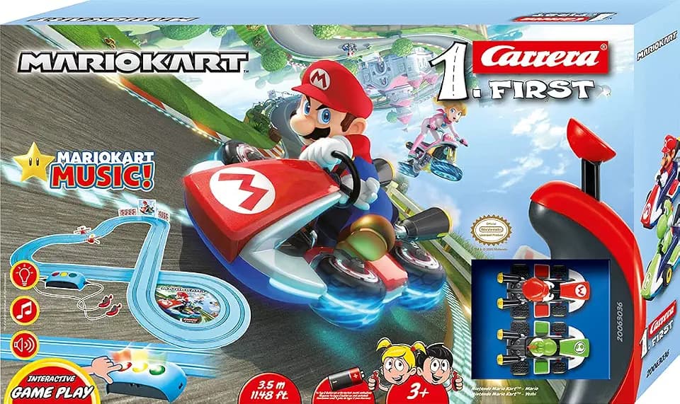 Carrera FIRST Mario Kart Royal Raceway | Rennbahn 1:50 mit Sound, 3,5 m
