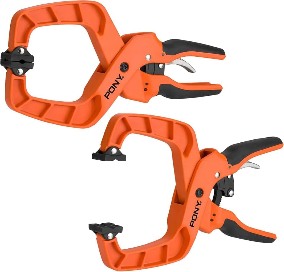PONY 2-Pack 4 Inch Quick Release Ratcheting Wood Clamps