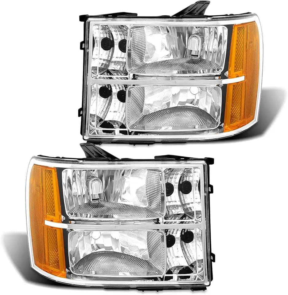 for 2007-2014 GMC Sierra Halogen Headlight W/O Bulbs