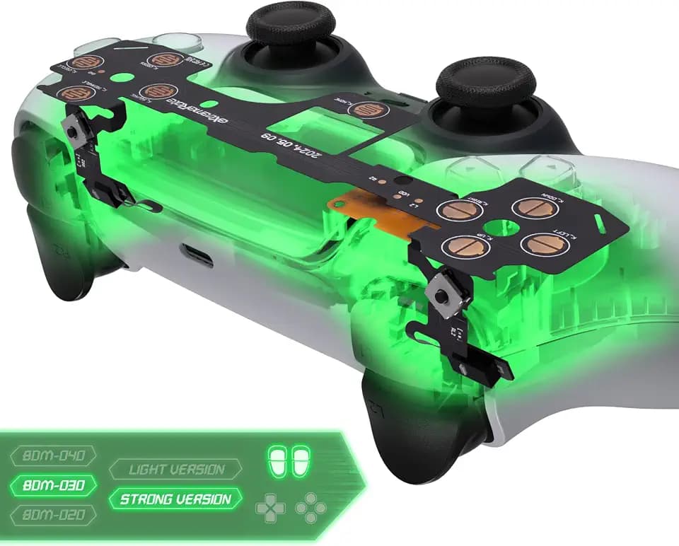 eXtremeRate Micro Switch - Strong Version Tactile Clicky Hair Trigger Kit for PS5 Controller BDM-030 Shoulder Buttons, Ergonomic Micro Switch L2R2 Tactile L1R1 Buttons Mouse Click for PS5 Controller