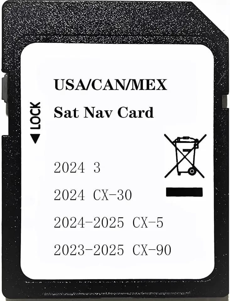 2025 Updated Mpas Navigation SD Card Compatible with M-da 3 2024/Cx-30 2024/ Cx-5 2024-2025/ Cx-90 2023-2025USA/CAN/MEX Maps