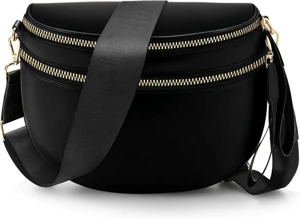 URSKYTOUS Crossbody Bum Bags for Women,Spacious Nylon Fanny Pack for Daily