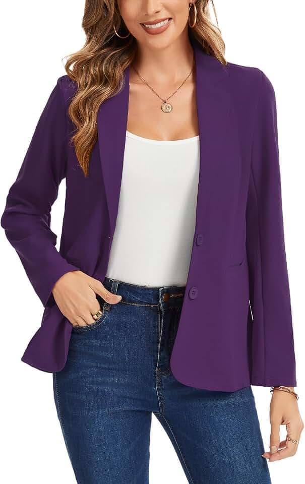 Lässiger Damen-Blazer, langärmelig, Revers, Knöpfe, gefütterte Taschen, für Büro, Alltag, Oberbekleidung