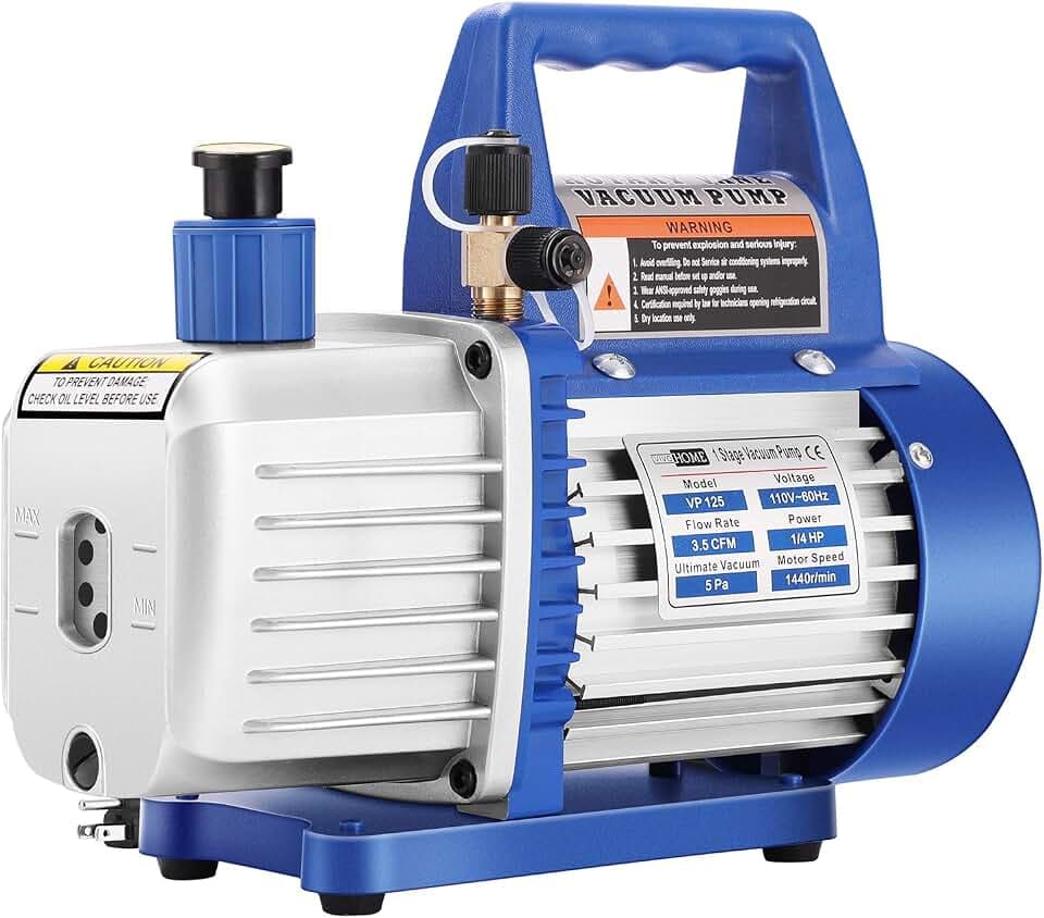 VIVOHOME 110V 1/4 HP 3.5 CFM Single Stage Rotary Vane AC Vacuum Pump