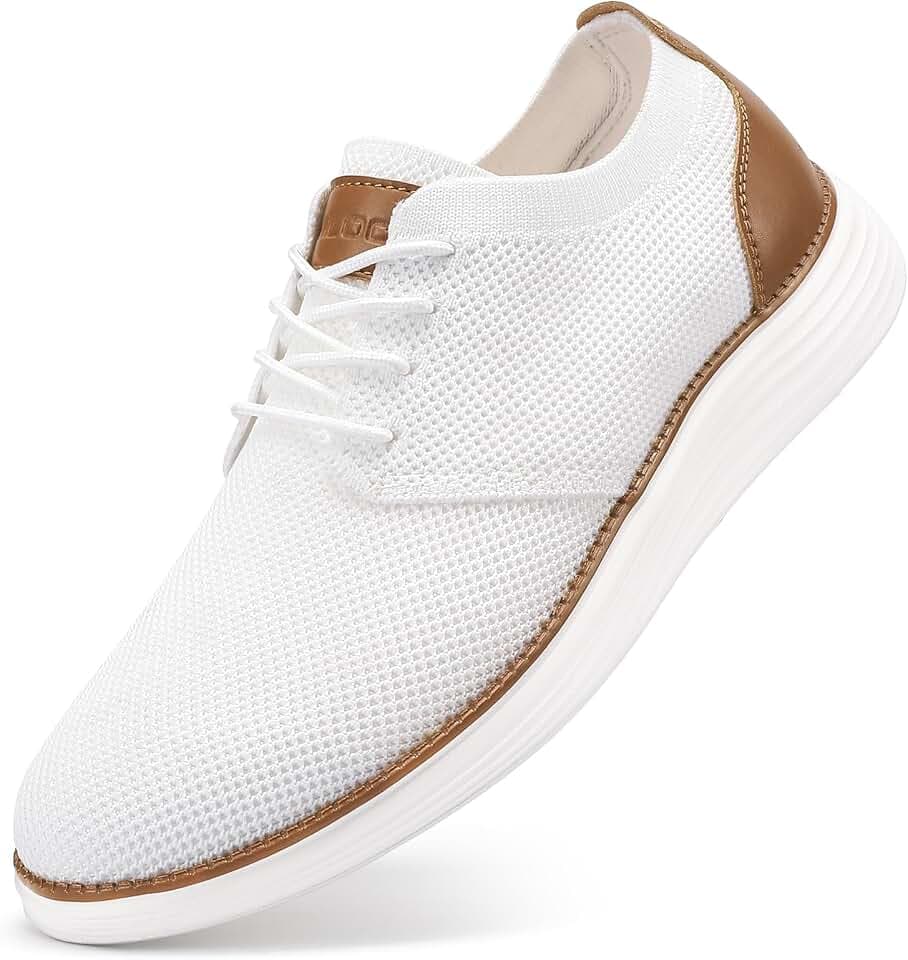 VILOCY Men's Fashion Dress Sneakers Casual Walking Shoes Business Oxfords Comfortable Breathable Lightweight Tennis