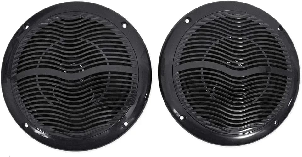 Rockville RMC65B 6.5" Black 2-Way Waterproof Marine Boat Speakers, Pair