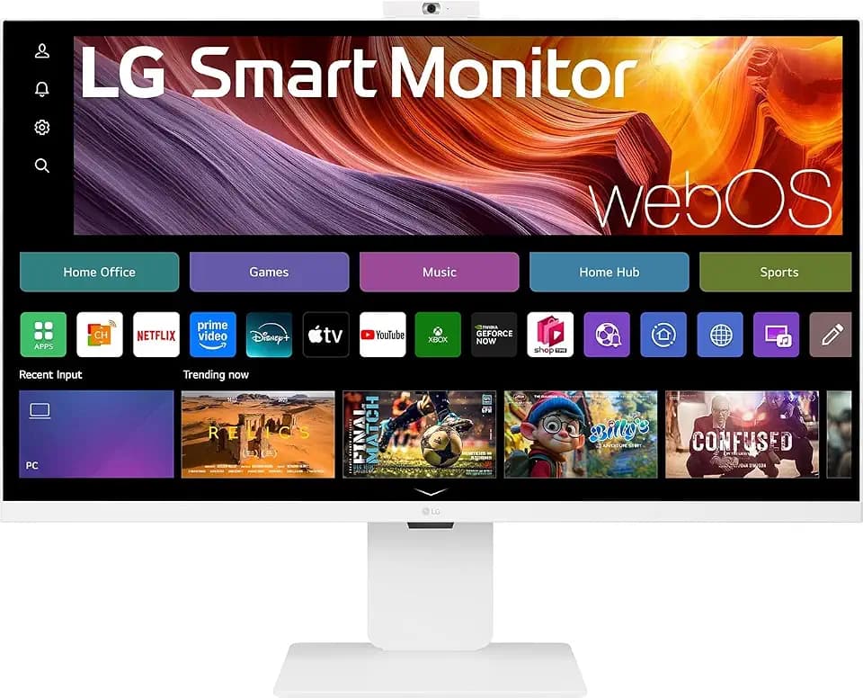 LG Smart Monitor 32U850SA-W 31,5 Zoll 4K UHD IPS Monitor, webOS24, HDR10, 95% DCI-P3, 1x USB-C (90W), 2X USB-C, 2X HDMI 2.0, Weiß