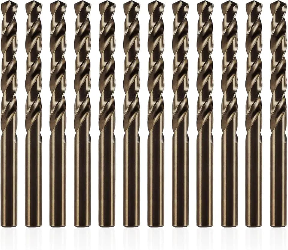 12 Stück HSS-E Kobalt-Spiralbohrer Ø 4,0 mm, HSS Bohrer, Metallbohrer, Cobalt Bohrer Set, mit speziellem Spitzenanschliff, für die Metallbearbeitung