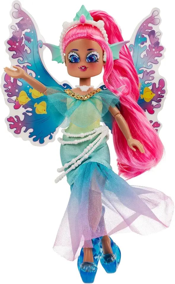 Royale High 9” Fashion Doll - Water Fairy, Wave 1, Series 1 Doll - Fairy Journal, Comb, and Virtual Item Code Included - Ages 5+