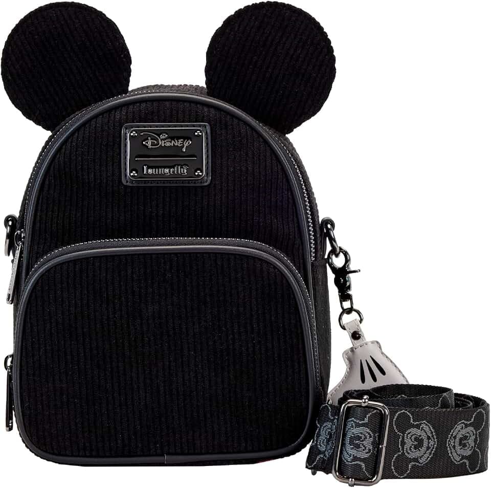 Loungefly Disney Mickey Corduroy Convertible Crossbody Bag