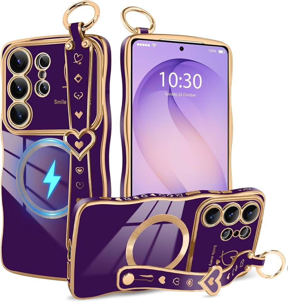 Bonoma Magnetic Wave Frame with Strap Case for Samsung Galaxy S26 Ultra