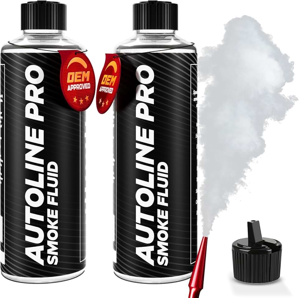 AutoLine Pro Best Ranked Smoke Fluid Solution for Automotive Smoke Machines, 2-Pack 16oz Total (EVAP, Vacuum, and More) [Not for Ventus]