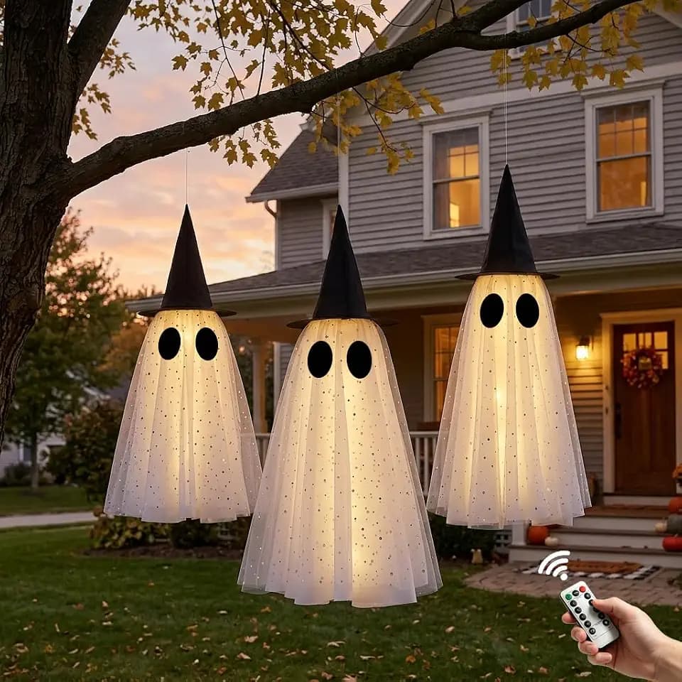 Halloween Ghost Decorations Outdoor, Halloween Hanging Ghosts Decorations