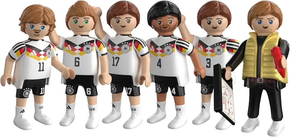 PLAYMOBIL | DFB | WM Sammel Set 1 | Fußball-WM mit Florian Wirtz, Jonathan Tah, Nick Woltemade, Joshua Kimmich, Waldemar Anton & Trainer | 210449
