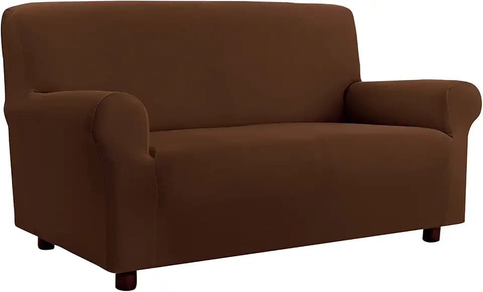 Più bello Bielastische Couchüberzüge braun, Polyester, 3 Plätze