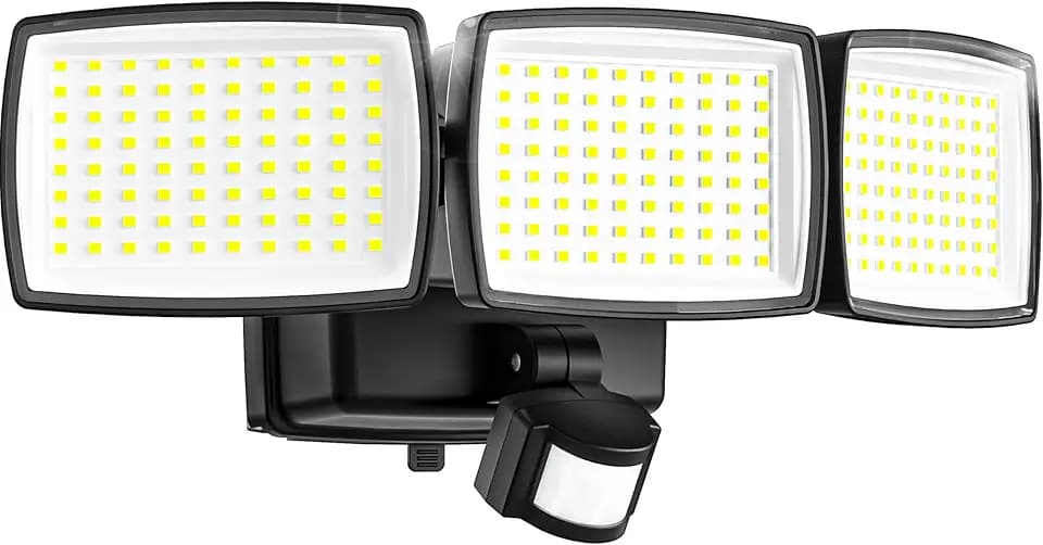 Battery Powered Motion Sensor Outdoor Lights, 1500LM Flood Lights IP65 Waterproof Security Light Motion Detector Lights Wireless for Outside Yard 1Pack