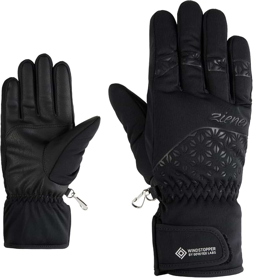 Ziener Damen KLEMENTIN-Z Ski-Handschuhe/Wintersport | Soft-Shell, Windstopper, PFC frei, Black, 8